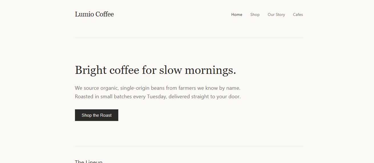 Lumio Coffee preview